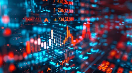 Finance and Business Concept: Fintech icon on abstract financial technology background