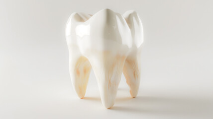 Fototapeta premium White tooth isolated on white background .