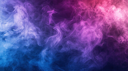 Obraz premium Vivid transition from purple to blue smoke, ideal for dynamic graphics and vibrant backgrounds