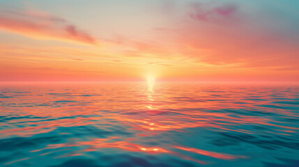 Fototapeta premium Peaceful seascape background with sunrise
