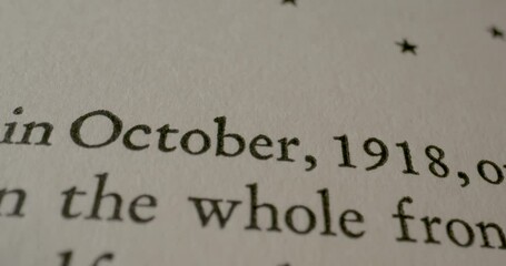 Book Text Macro October 1918 Tilt Up