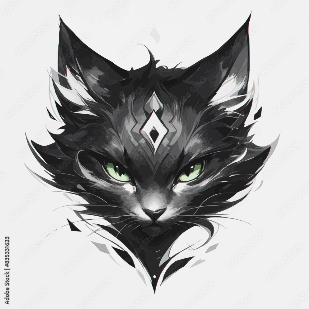 Wall mural stylized cat vector logo