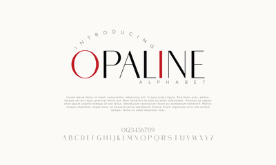 Opaline vector alphabet font for logo design