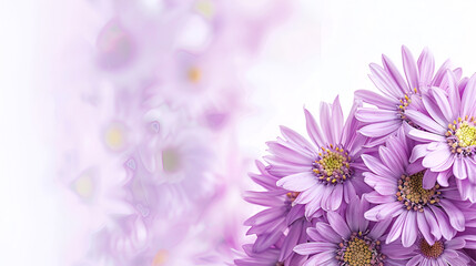 Obraz premium 3d rending, Beautiful flowers spring with white background, pink tone flower with abstract background, illustration of flowers in blossom on a white background 