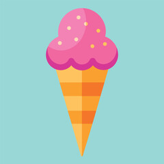 cone ice cream vector art illustration, a cone ice cream vector illustration