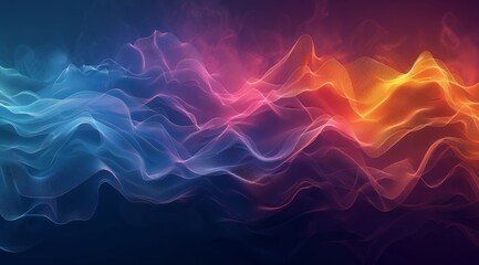 Obraz premium Vibrant Light Wave on Black Background