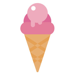 cone ice cream vector art illustration, a cone ice cream vector illustration