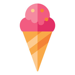 cone ice cream vector art illustration, a cone ice cream vector illustration
