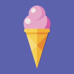 cone ice cream vector art illustration, a cone ice cream vector illustration