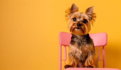Groomer's Dog on a Chair