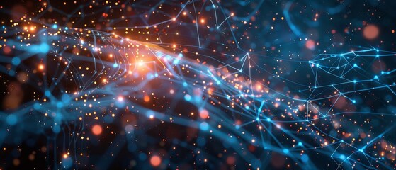 Obraz premium Modern Technology Concept: Digital technology, internet network connection, futuristic innovation technology