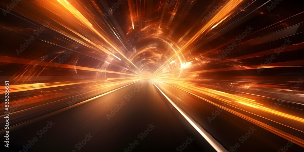 Poster futuristic abstract background with dynamic speed motion blur and lighting effects. concept abstract