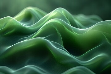 Obraz premium Background of a green wave. Scene is calm and peaceful, as the waves seem to be gently rolling in