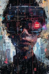 Modern Technology Concept: Digital Data Technology