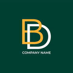 Obraz premium BD initial letter logo for company