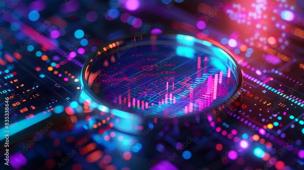 Poster modern technology concepts: data analysis, search engine optimization or seo.