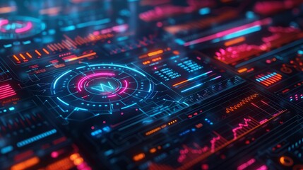 Modern Technology Concept : Data Analysis for Business and Finance Concept.