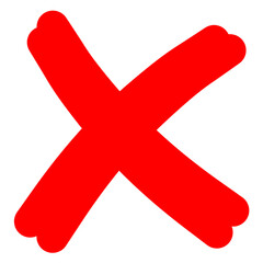 red cross mark in transparent 