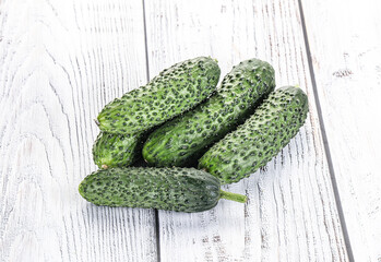 Fresh natural organic cucumbers heap