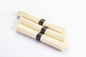 Raw asian udon noodle for cooking