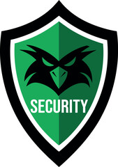 Security Shield logo vector art illustration, a Strong Sign security logo isolated white background