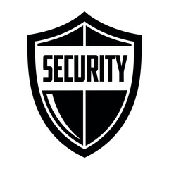 Security Shield logo vector art illustration, a Strong Sign security logo isolated white background