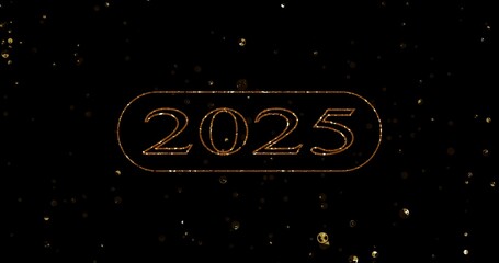 Class 2025 - gold text. Template for graduation design, party	
