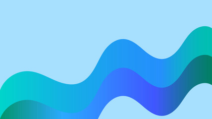 Abstract background featuring smooth, wavy lines in gradient shades of green and blue