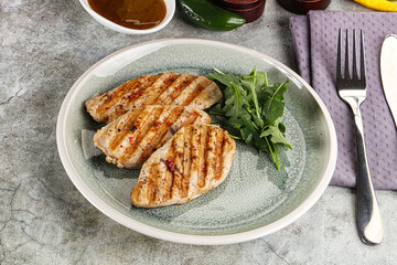 Grilled turkey breast fillet steak