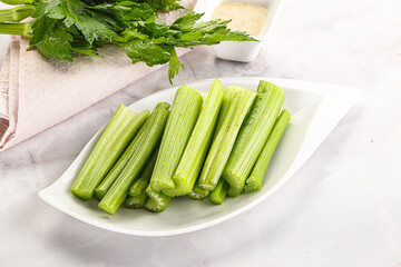 Vegan cuisine - dietary celery cticks