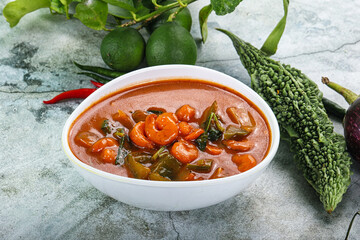 Thai red curry with prawn
