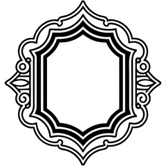 Intricate Vintage Frame Design Vector - Ornate Decorative Border with Flourishes