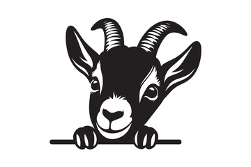 Peeking Goat Laser Cut File