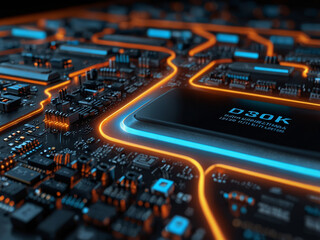 Fototapeta premium electronic circuit board with processor | Electronics Business 2024