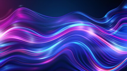 Fototapeta premium Abstract background with curved lines in the style of blue and purple colors 