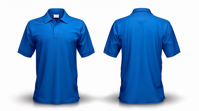 Royal blue polo shirt front and back cheap