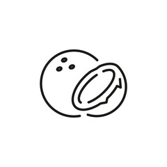 Coconut icon. Simple coconut icon for social media, app, and web design. Vector illustration.
