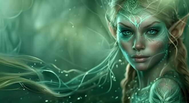 Creating a Digital Portrait of a Wood Elf Character for Online Fantasy Roleplay Games. Concept Fantasy Art, Digital Illustration, Wood Elf Character, Online Roleplay Games
