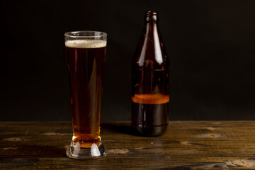   fresh dark alcoholic beer