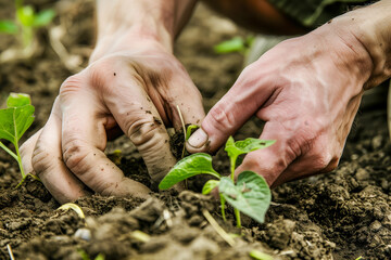 Community garden where neighbors come together to grow vegetables, herbs, and flowers, fostering a sense of camaraderie and shared responsibility for the land