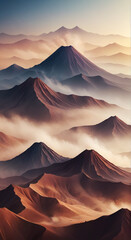 sunrise in the mountains