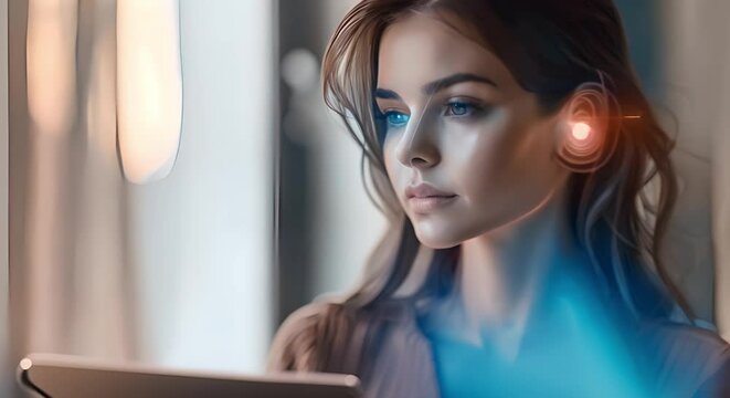 Young womans journey through nomophobia and technology dependences impact on her life. Concept Technology Addiction, Nomophobia, Social Impact, Mental Health, Smartphone Dependency