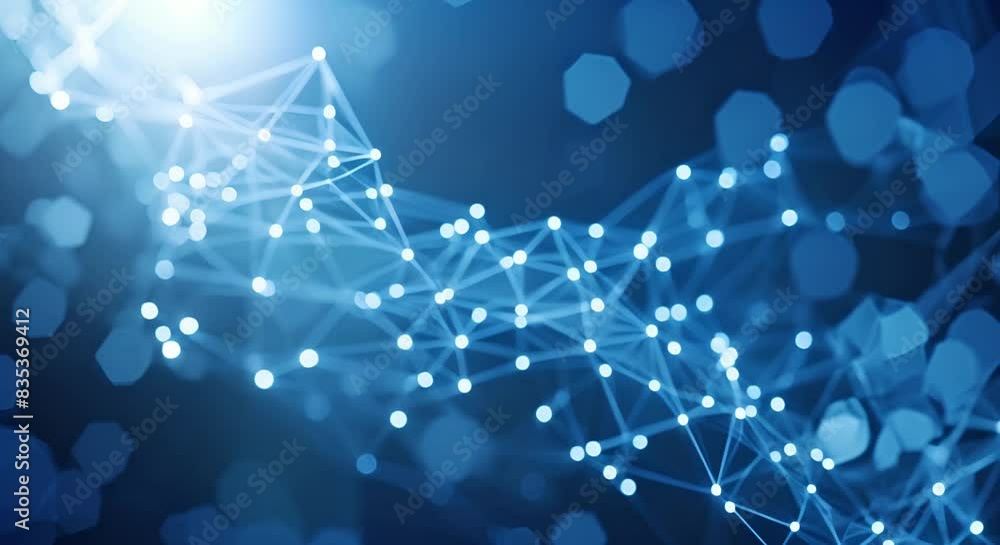 Poster abstract background of connected nodes for entrepreneurial networking collaboration. concept entrepr