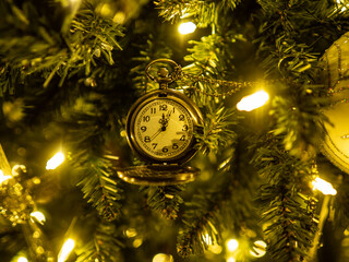 pocket watch on the Christmas tree