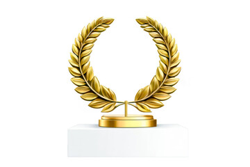 gold laurel wreath award