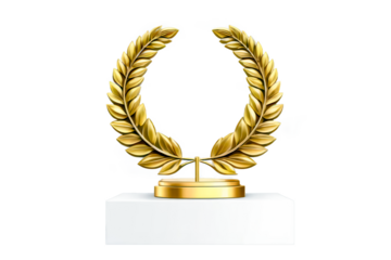 gold laurel wreath award