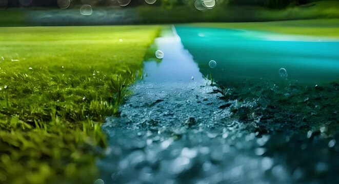 Materials Used in Sports Fields: Grass, Clay, and Copper Oxide. Concept Types of Sports Fields, Relevant Materials