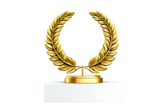 gold laurel wreath award