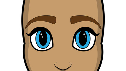 Head Turn Views Template Woman Editable 