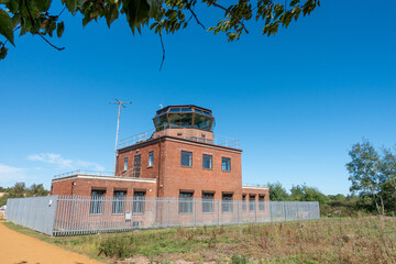 Disused Control Tower at RAF Greenham Common near Newbury, Berkshire